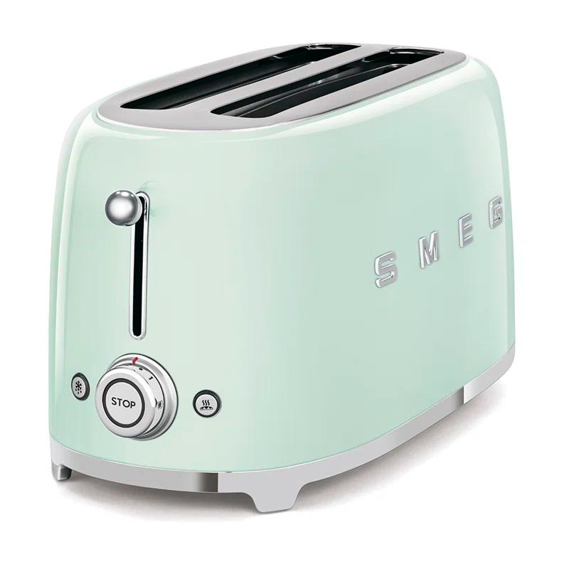 SMEG Pastel Green 4-Slice Long Slot Retro Toaster