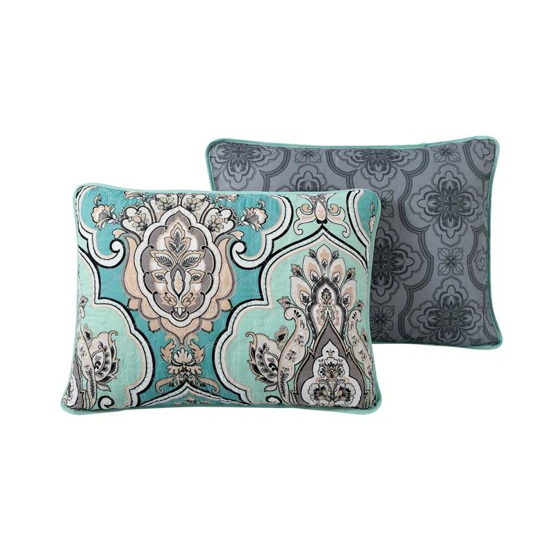 Avondale Manor Odette Traditional Damask Quilt Set