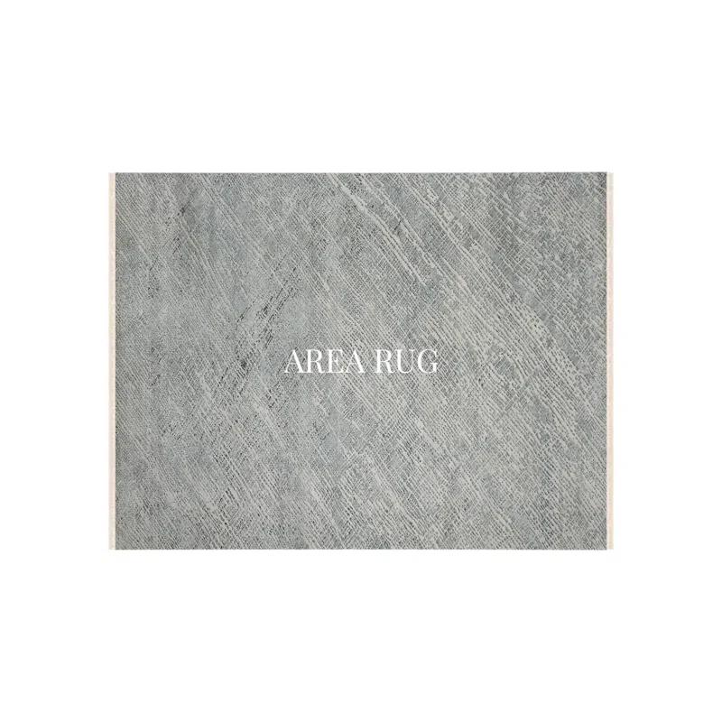 AMER Rugs Majestic Hand-Knotted Wool/Silk Blue Area Rug