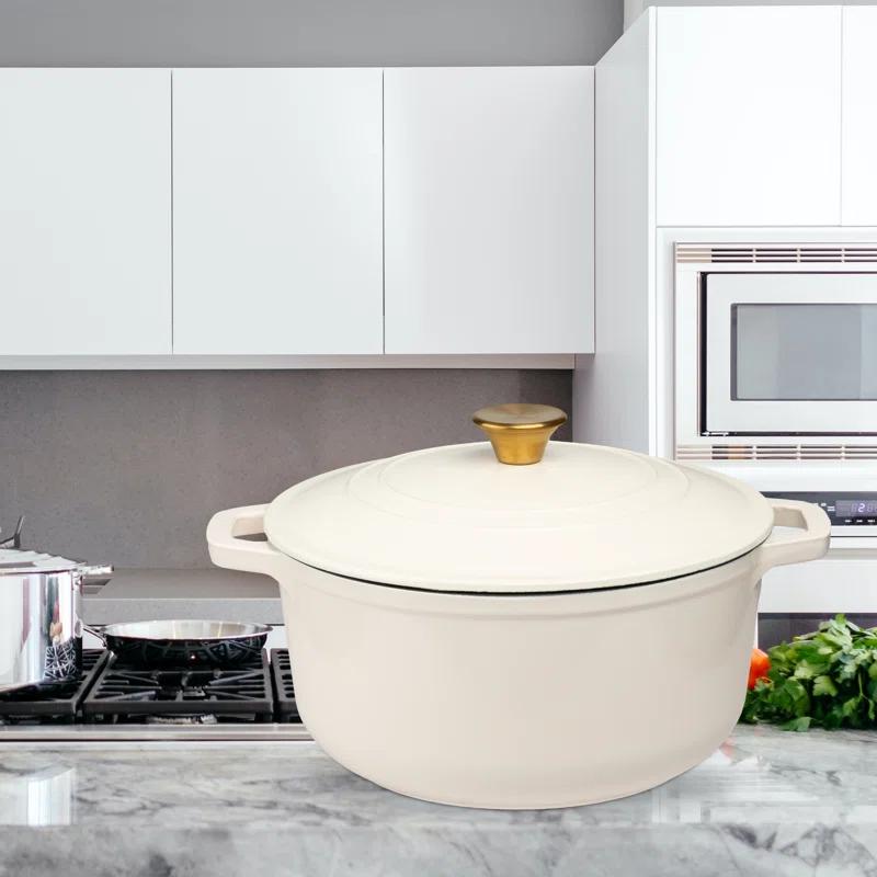 Lexi Home Lexi Home Enameled Cast Iron Round Dutch Oven