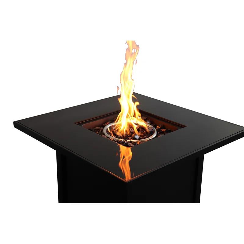 30" Black Steel Free-Standing Gas Fire Pit