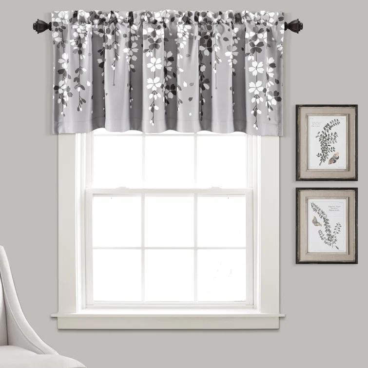 Lush Decor Floral Tailored 52'' W Window Valance
