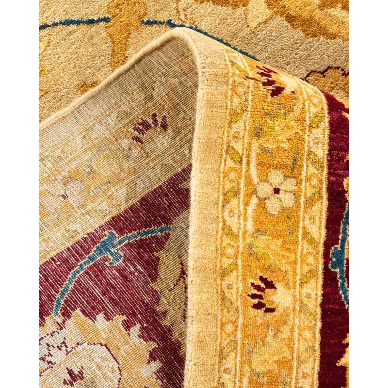 Solo Rugs Classic One-of-a-Kind Hand-Knotted New Age 8'1" x 10'7" Wool Area Rug in Beige/Ivory/Rust | Perigold