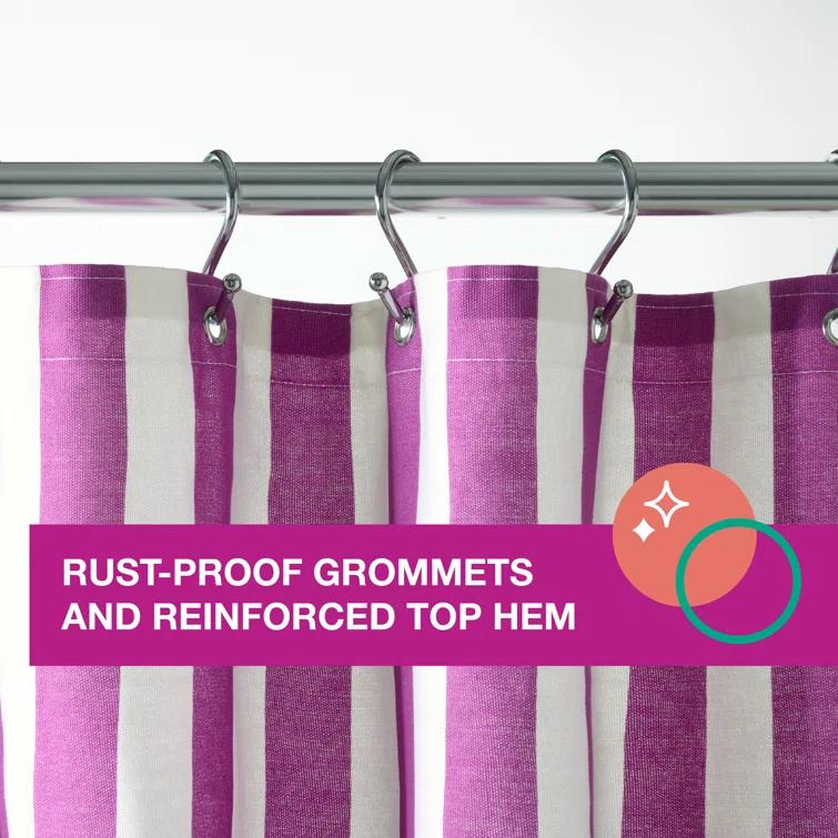 Town & Country Living Town & Country Play Adeline Offset Stripe Fabric Shower Curtain 70"X72"