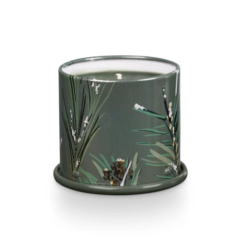ILLUME Noble Holiday Balsam & Cedar Large Crackle Glass Candle