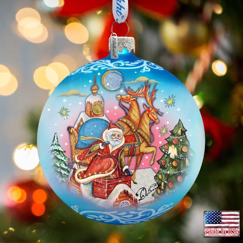 Designocracy Glass Holiday Shaped Ornament (Set of 3)