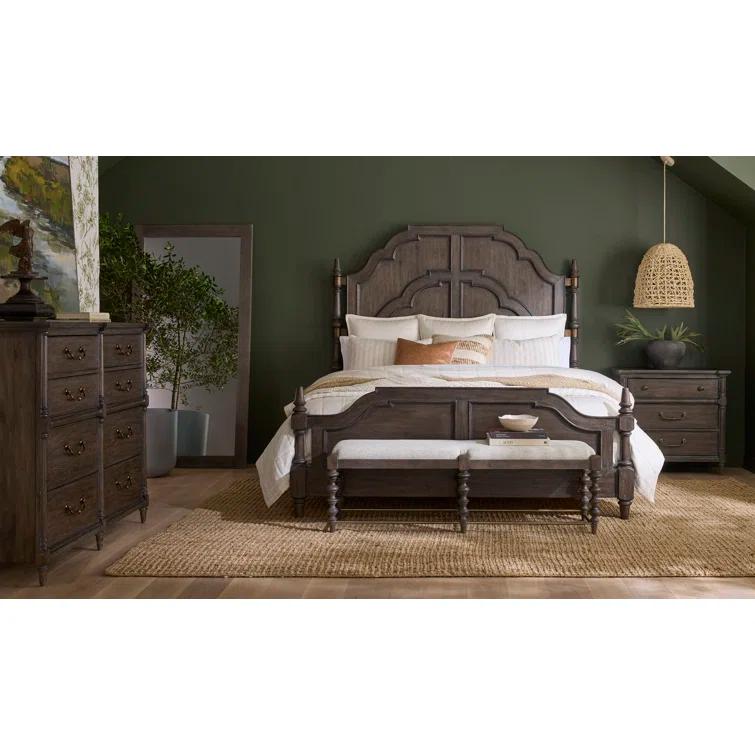 Pulaski Furniture Revival Row Scalloped Wood Panel Bed