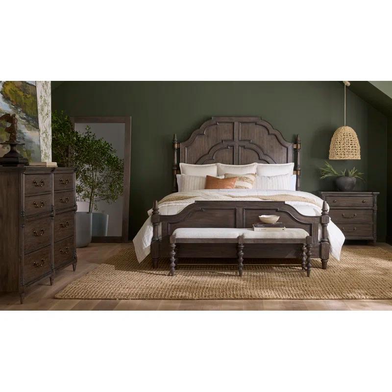 Pulaski Furniture Revival Row Scalloped Wood Panel Bed