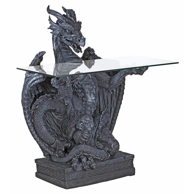 Design Toscano Subservient Dragon 27.5'' Console Table
