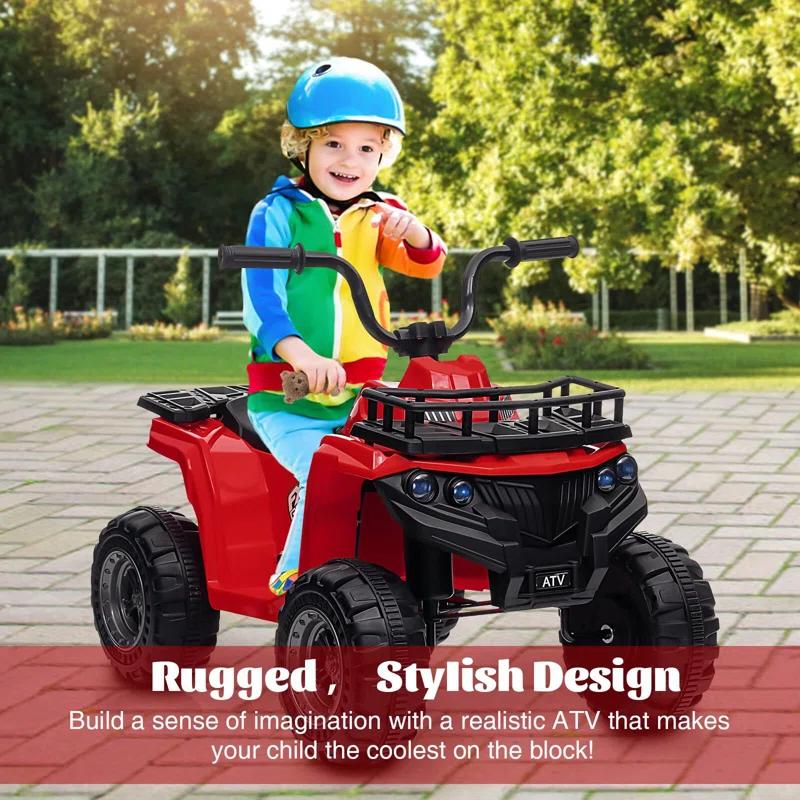 Hetoy Kids Ride On ATV, 12V Battery Powered Electric Vehicle