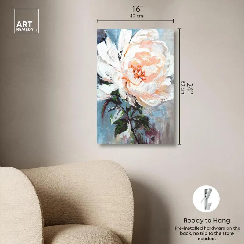 Art Remedy Peony Journey Canvas New Floral Wall Art by Art Remedy