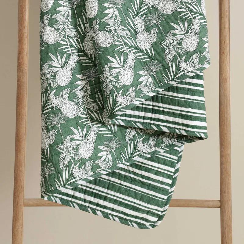 Tommy Bahama Home Pineapple Venture Tropical Cotton Floral Quilt Set