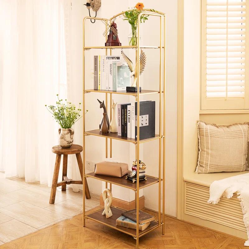 17 Stories Lejon No Assembly Folding Etagere Bookcase