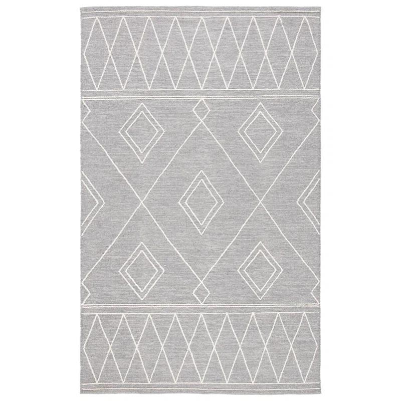 Steelside™ Holtby Southwestern Handmade Flatweave Gray/Ivory Area Rug