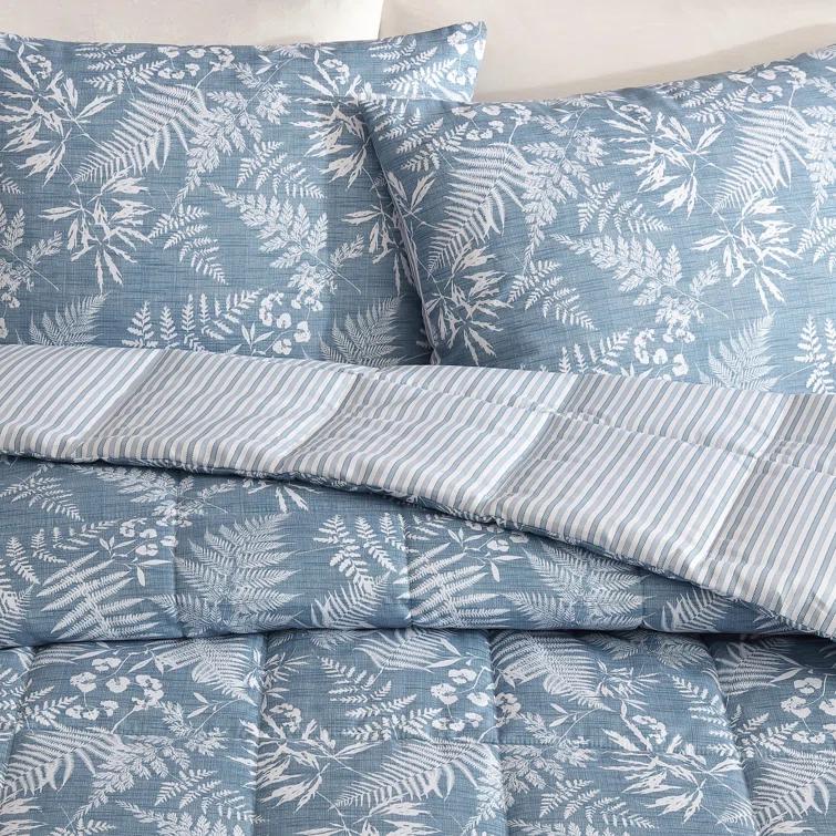 Eddie Bauer Fern Garden Blue Reversible Comforter Set & Reviews | Wayfair