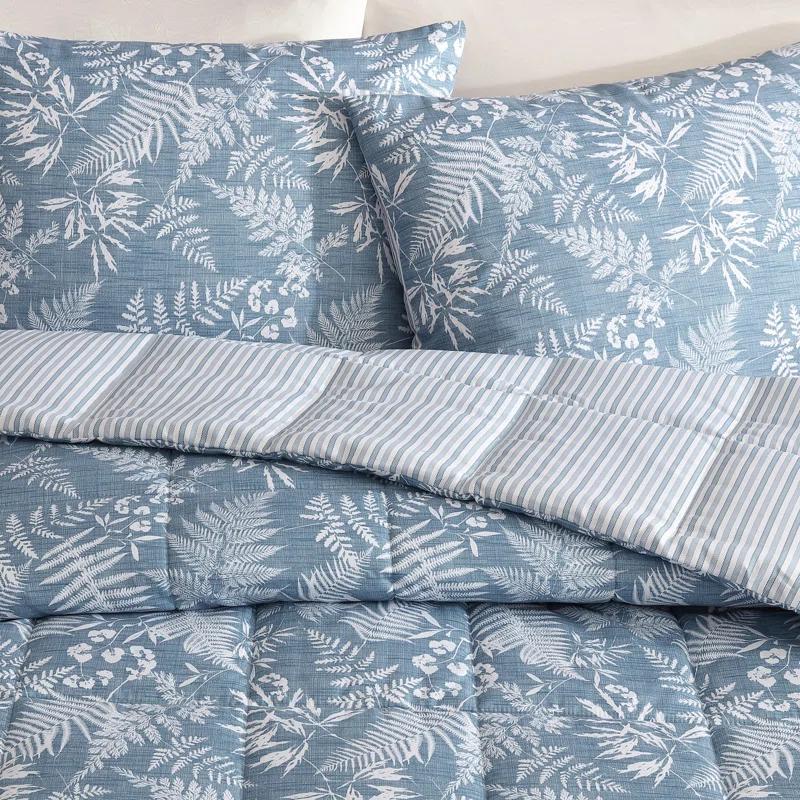 Eddie Bauer Fern Garden Blue Reversible Comforter Set & Reviews | Wayfair