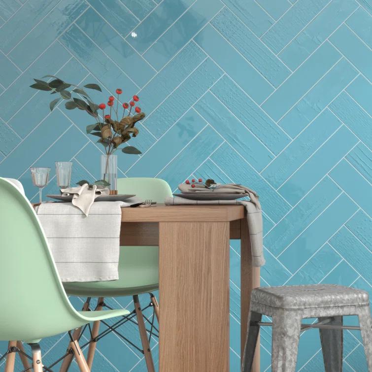 Andova Perfecto-Marvelli 4-in. x 16-in. Subway Textured Glossy Ceramic Wall Tile