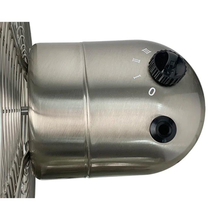 Good Housekeeping Good Housekeeping's All-Metal 16" Retro Living Dining Conference Room Pedestal Stand Fan with Wide Oscillation, 3-Speed Settings & Weighted Base (Multiple Finishes Available)