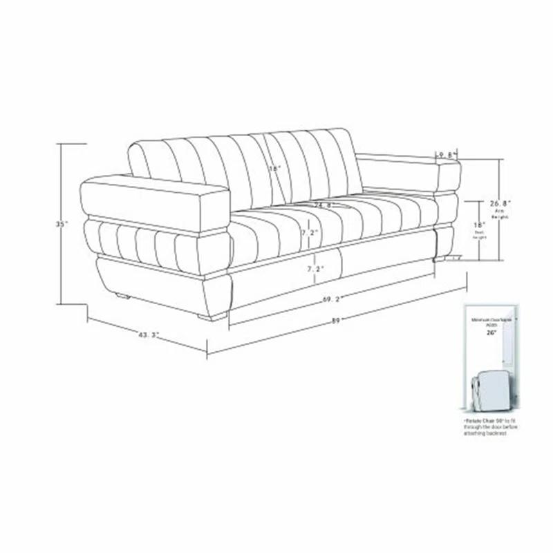 89'' Upholstered Sleeper Sofa