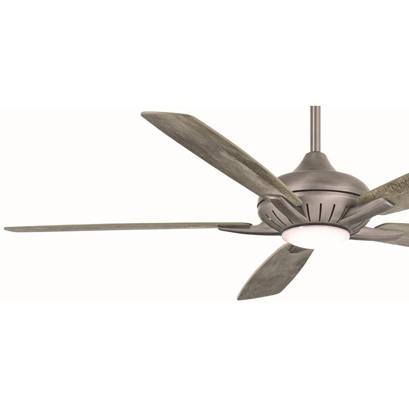 Minka Aire 60" Dyno 5 - Blade LED Smart Standard Ceiling Fan with Remote Control and Light Kit Included