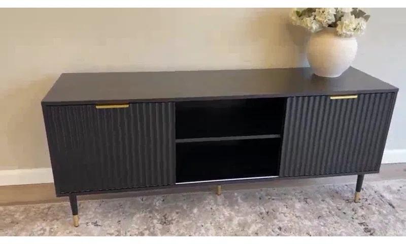 Mercer41 Modern TV Stand with Storage Cabinet  & Cable Management for TV up to 65''