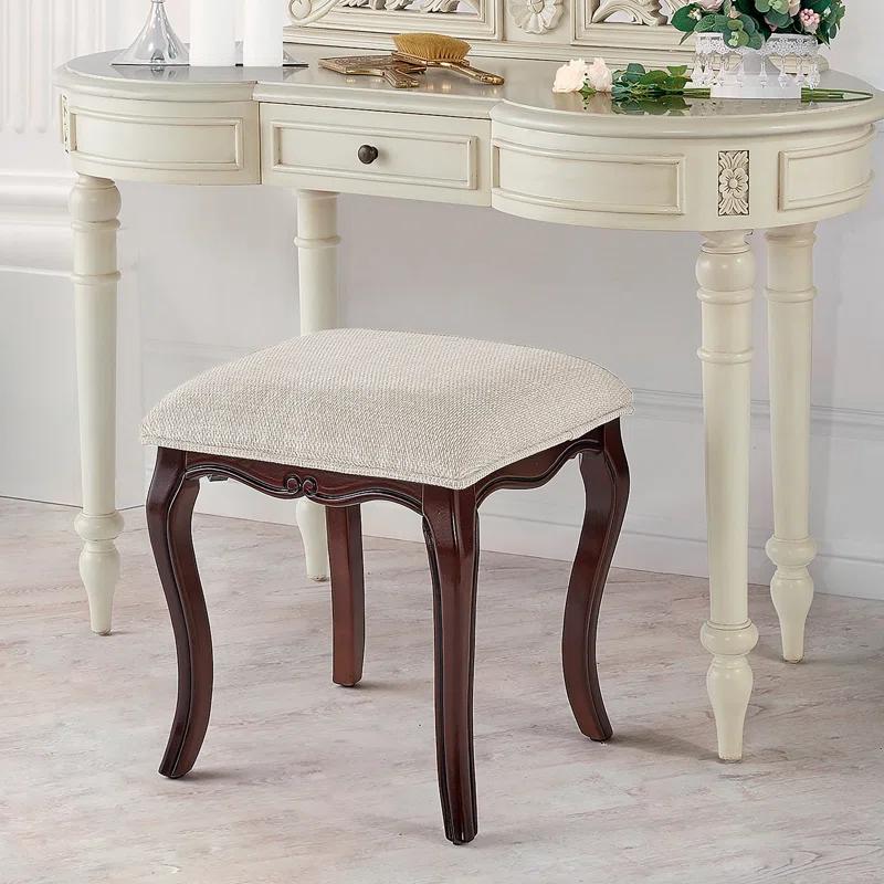 Design Toscano Lady Guinevere Upholstered Vanity Stool