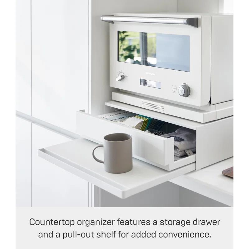 Yamazaki Home Yamazaki Home Countertop Drawer With Pull-Out Shelf, Steel, Holds 37 Lbs