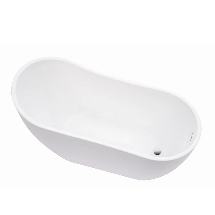 Vanity Art Amara Acrylic Freestanding Soaking Bathtub VA6904-S-IO