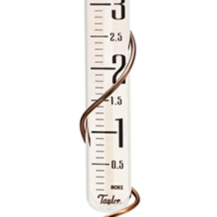 Taylor Taylor Heritage Collection Glass Rain Gauge, 5 Inch Capacity, Bronze