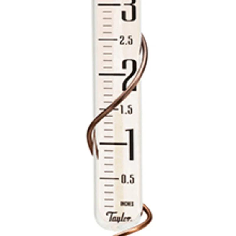 Taylor Taylor Heritage Collection Glass Rain Gauge, 5 Inch Capacity, Bronze