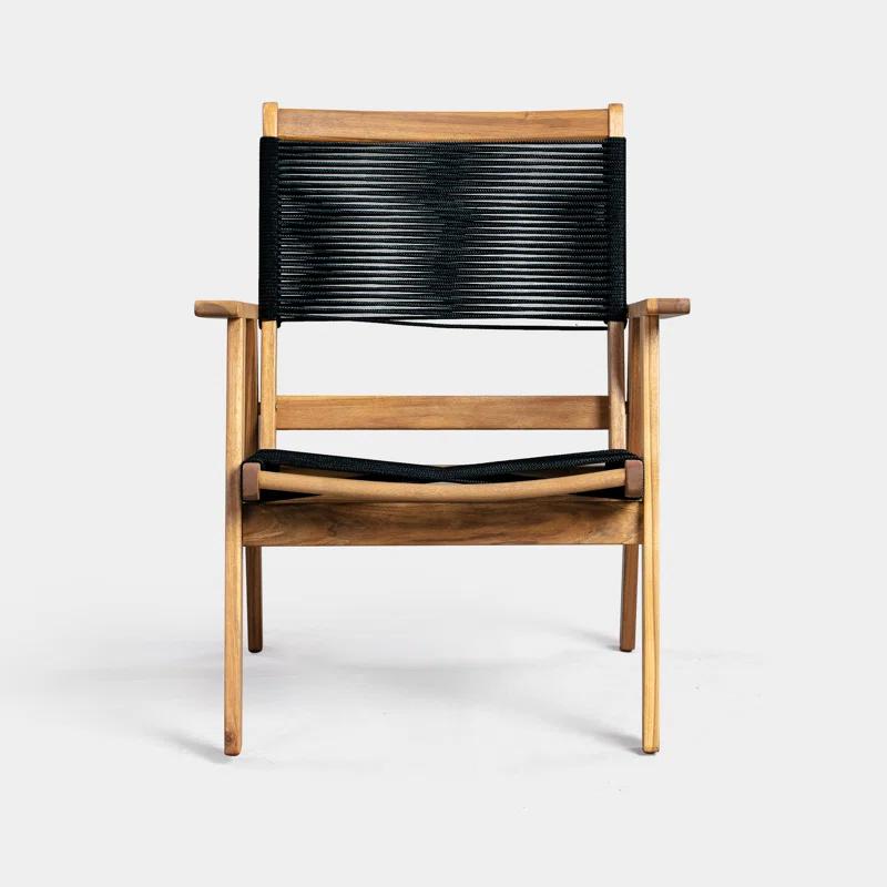 PatioSense Patio Sense Kingsmen Armchair ,Natural Finish ,Midcentury Modern Sofa Chair ,Indoor & Outdoors