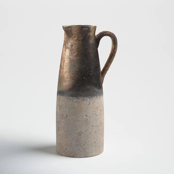 Libra Sienna Brown Ceramic Decorative Bottles