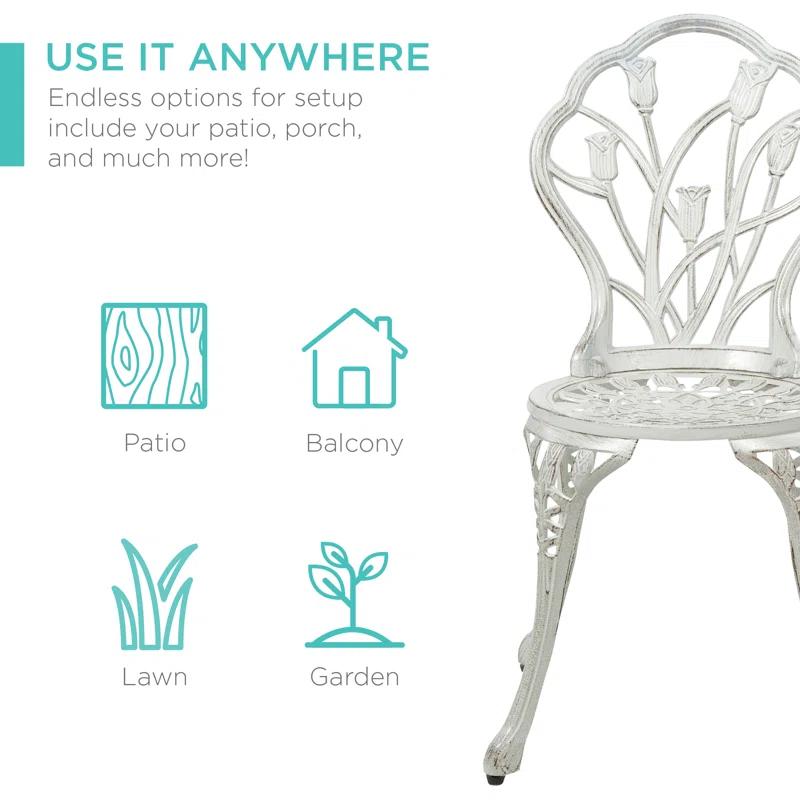 Fleur De Lis Living Stambaugh 2 - Person Patio Dining Set with Round Table