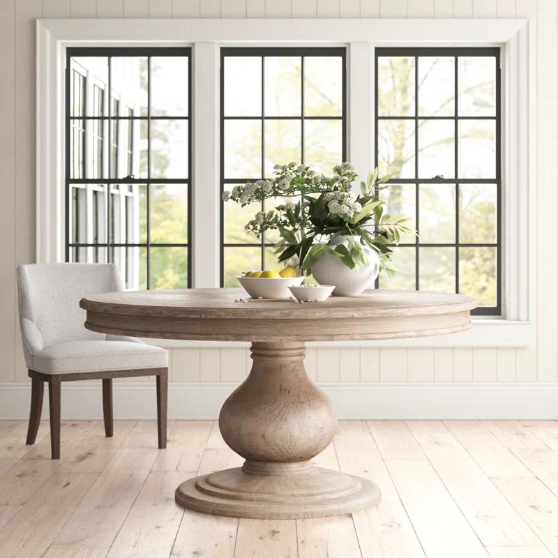 Dadeville Pine Round Solid Wood Dining Table