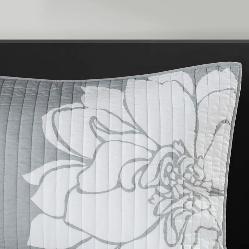 Madison Park Lola Floral 6 Piece Reversible Cotton Quilt Set