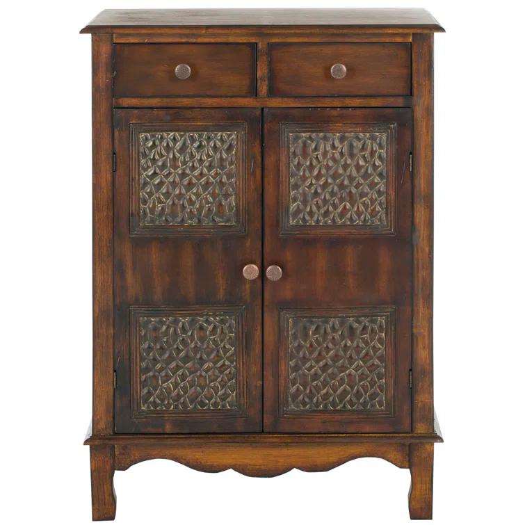 World Menagerie Evrychou Solid Wood Accent Cabinet