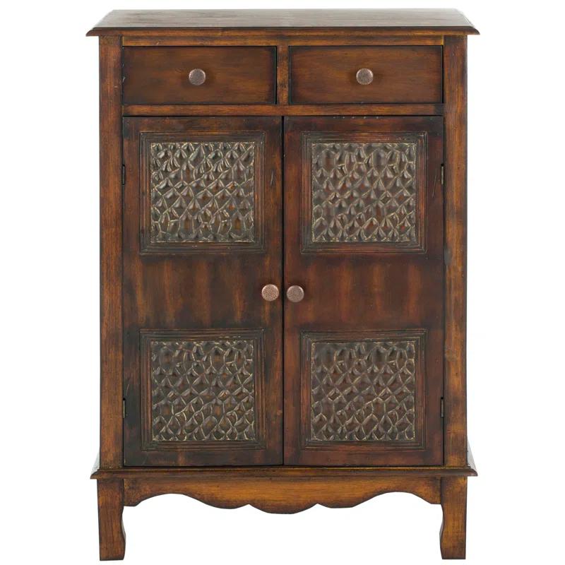 World Menagerie Evrychou Solid Wood Accent Cabinet