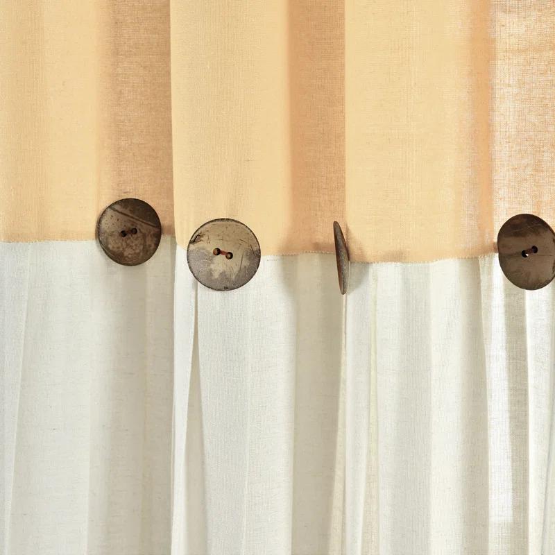 Lush Decor Beckham Window Semi-Sheer Rod Pocket Single Curtain Panel