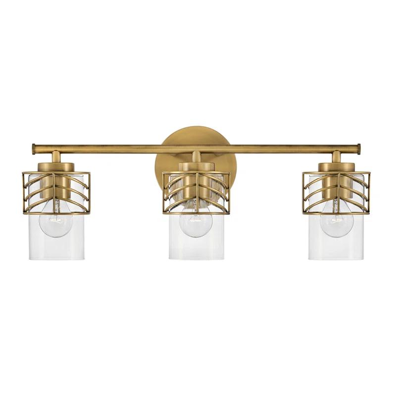 Hinkley Della Three-Light Chevron Bath Vanity