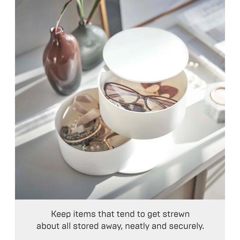 Yamazaki Home Tower Stacked Plastic Jewelry Organizer Tray