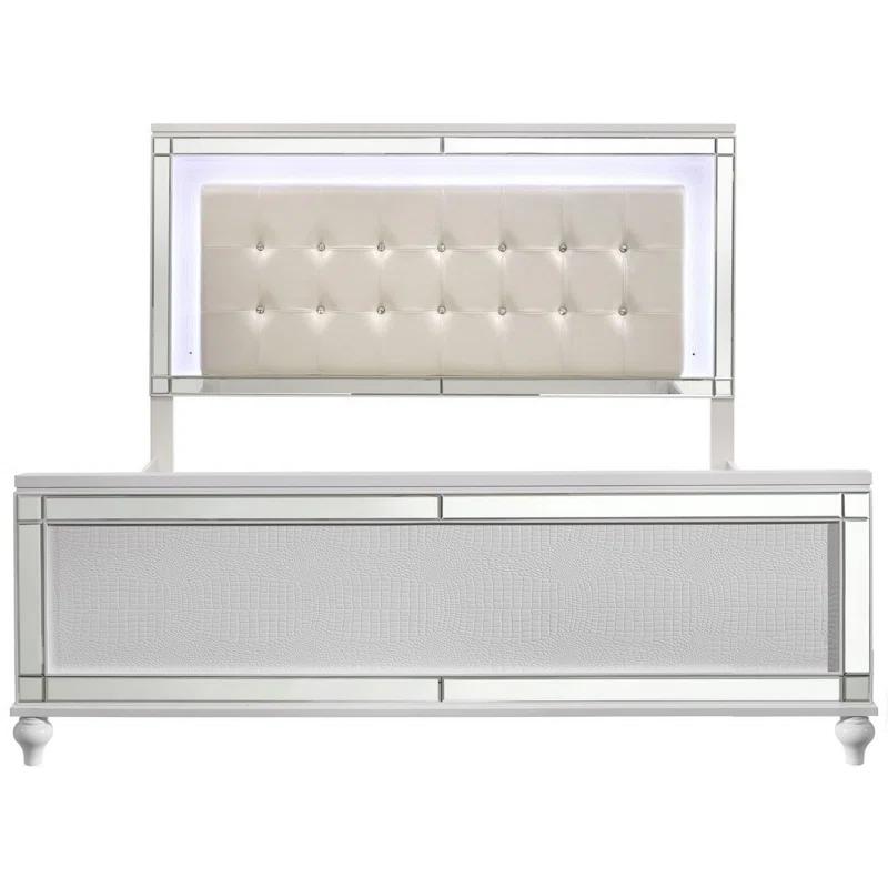 Benjara Lee Upholstered Platform Bed