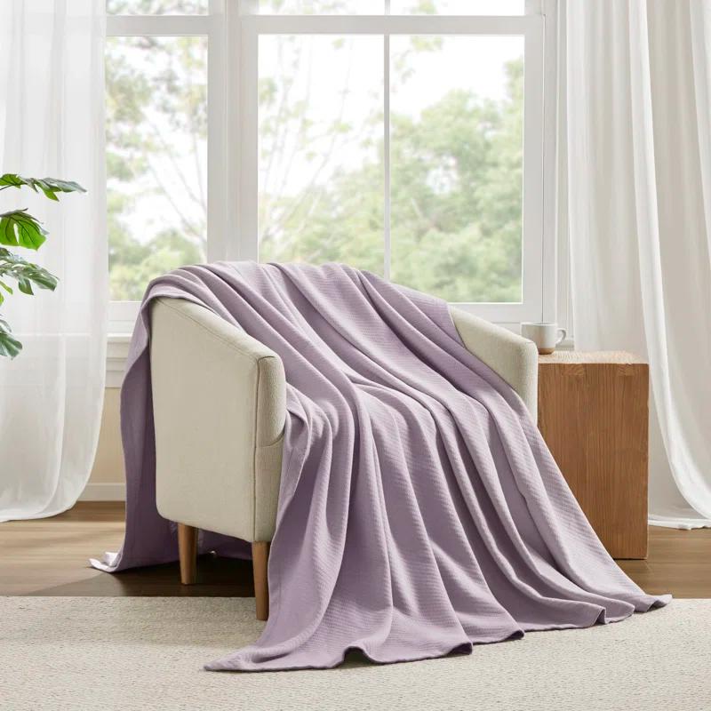 Madison Park Liquid Cotton Breathable Woven Blanket