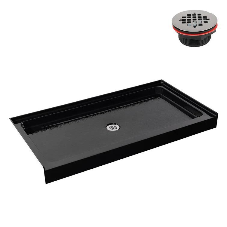 Streamline Bath Streamline 60 in. x 32 in. Alcove Acrylic Shower Base With Center Drain, Drain Included GB-516-68