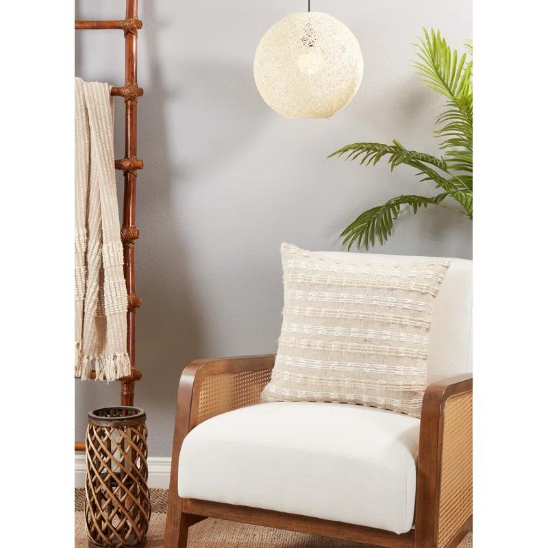 Saro Corinna Collection Striped Throw Pillow