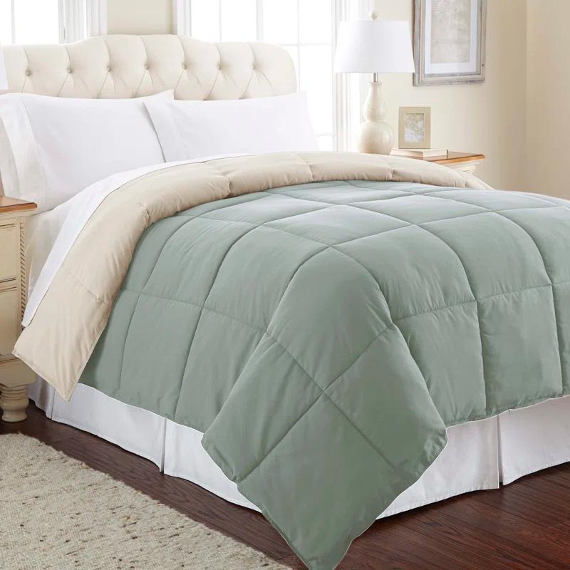 Modern Threads Sanctuary by PCT Down Alternative Microfiber Quilted Reversible Comforter & Duvet Insert - Soft, Comfortable Alternative to Goose Down - Bedding for All Seasons