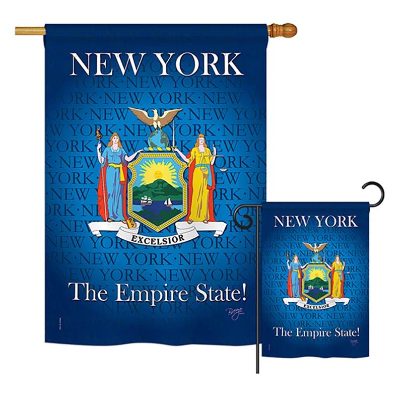 Breeze Decor Double Sided 40'' H x 28'' W Polyester Flag Set