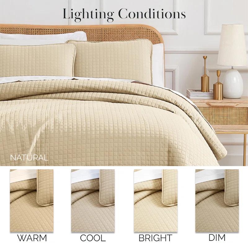 SouthShore Fine Linens Vilano Springs ® Oversized, light-weight Hotel Quality Quilt Set with matching shams