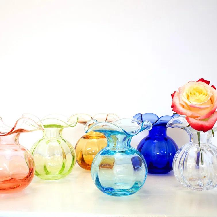 VIETRI Hibiscus Handmade Glass Table Vase