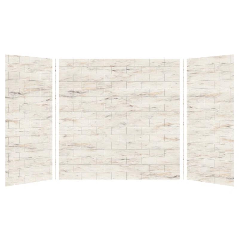 Transolid SaraMar 60'' W 36'' D 60'' H Glue Up Solid Surface Wall