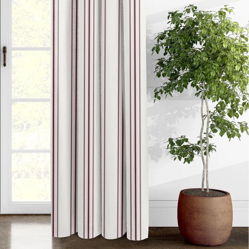 6ix Tailors Fine Linens August Stripe Grommet Drapery Panels - Pair